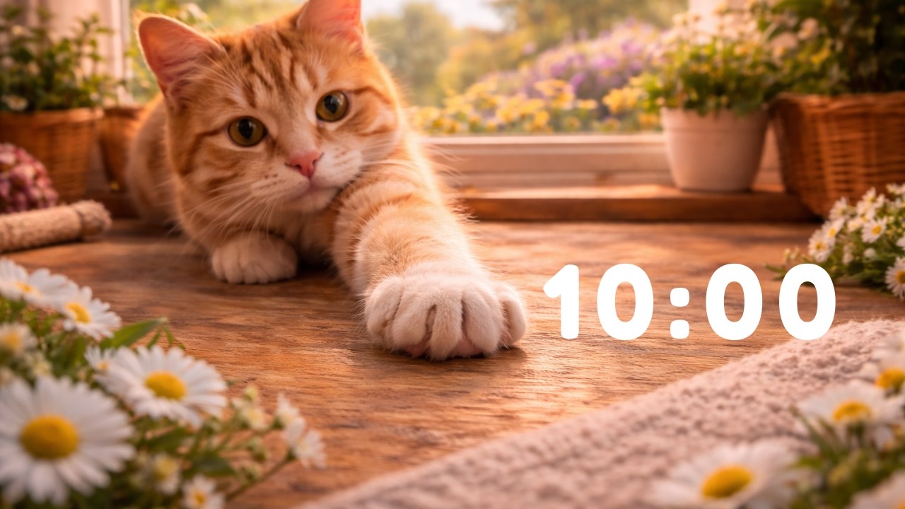 Ginger Cat Timer 🧡  10- Minute Cute & Calm Break