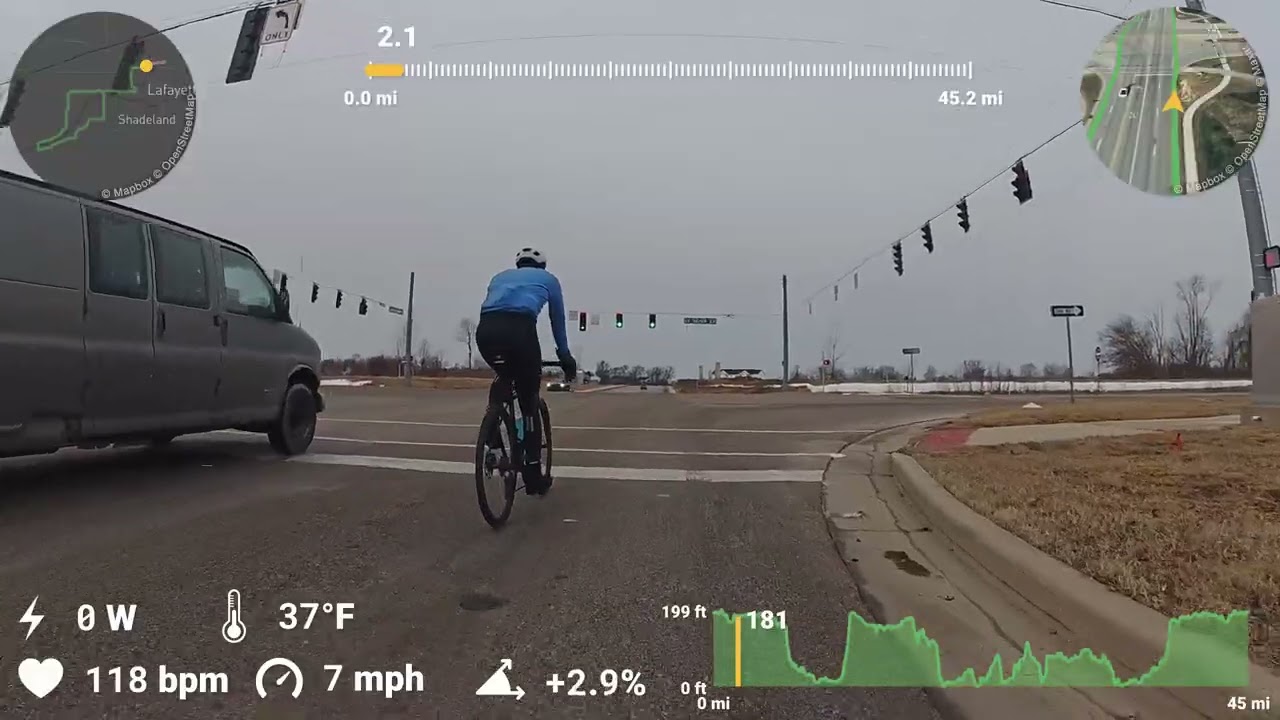 Brisk ride, cold one in February