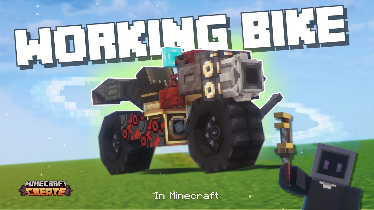 Bike in Minecraft Tutorial  | Create & Trackwork Mods