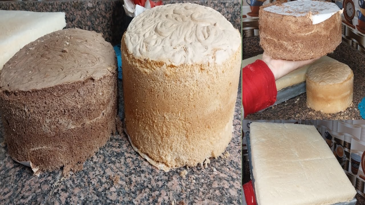 اسبونج بالدقيق العادى❗️مقاس١٨و٢٠و٣٠×٤٠❗️اسبونج فانيليا وشيكولاته❗️روووعه❗️الاسبونج البيتى وجماااله❗️
