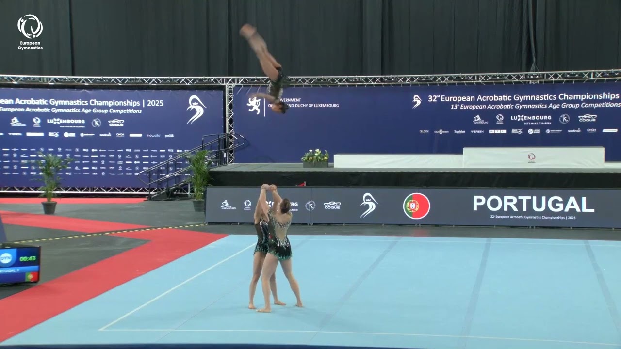 Santos, Carreira & Fernandes (POR) - 2025 ACRO European  Champions, Women's Groups Dynamic