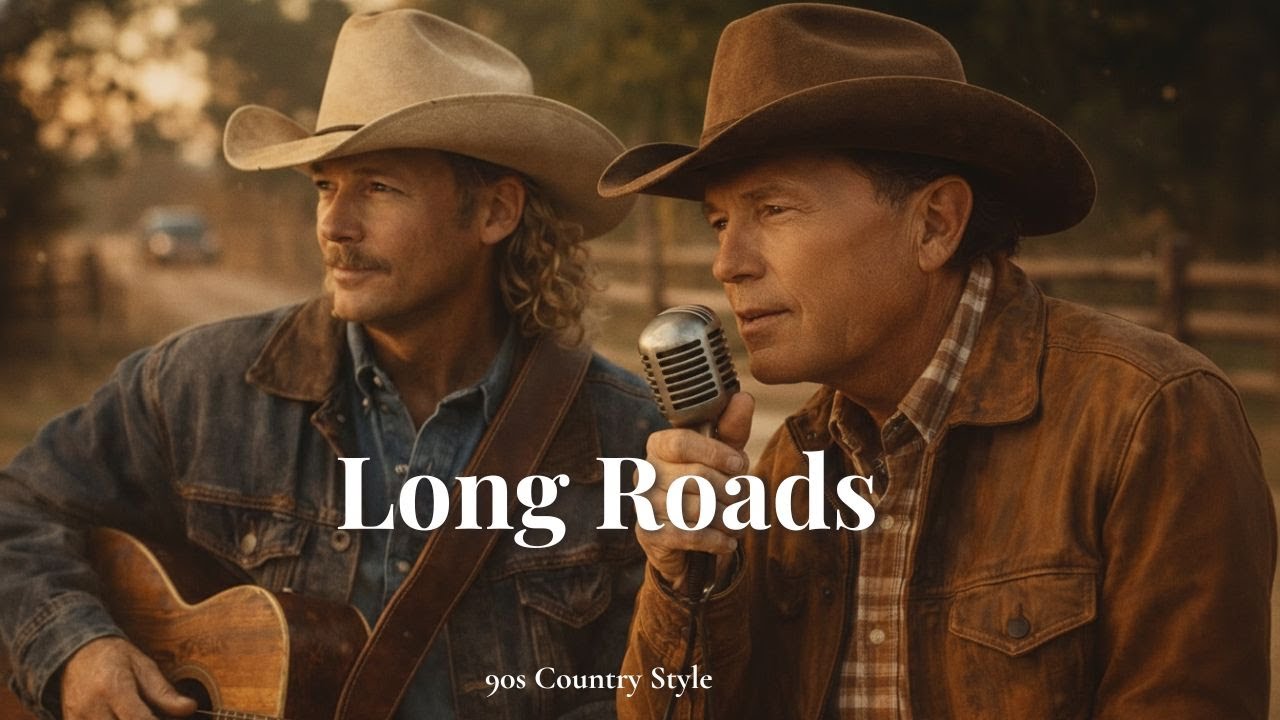Long Roads – 90s Country Style Alan Jackson & George Strait | Driving After Sundown