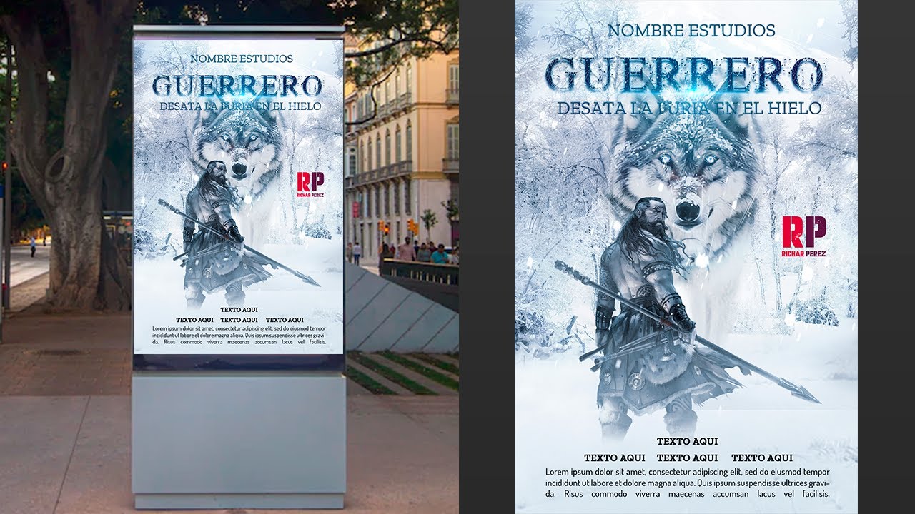 como crear poster de película en Photoshop