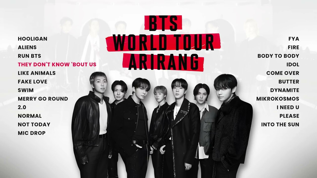  BTS ( 방탄소년단) Playlist 2026  Arirang setpiece World Tour/ Come over 