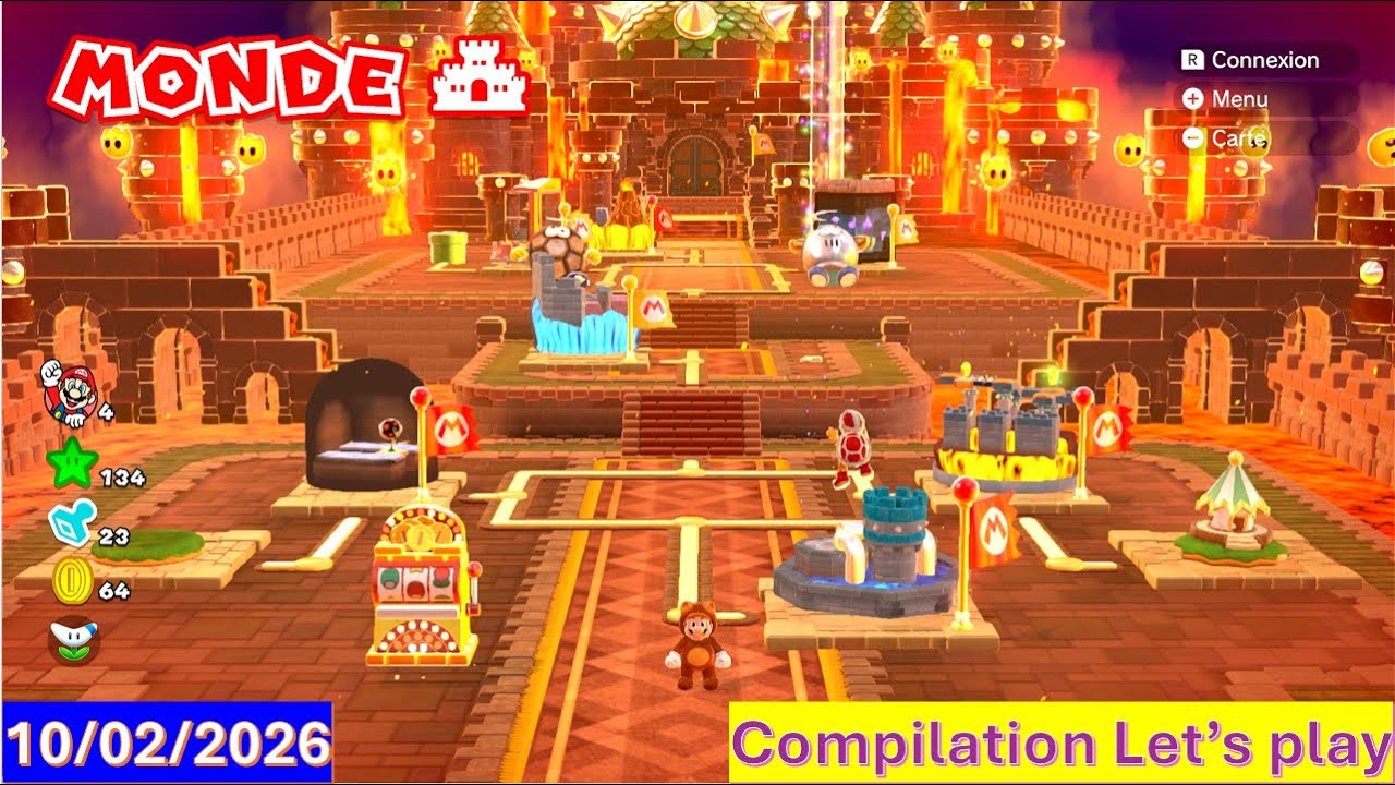 Super Mario 3D World - Compilation Let's Play Monde Bowser (Partie 01 sur 02)