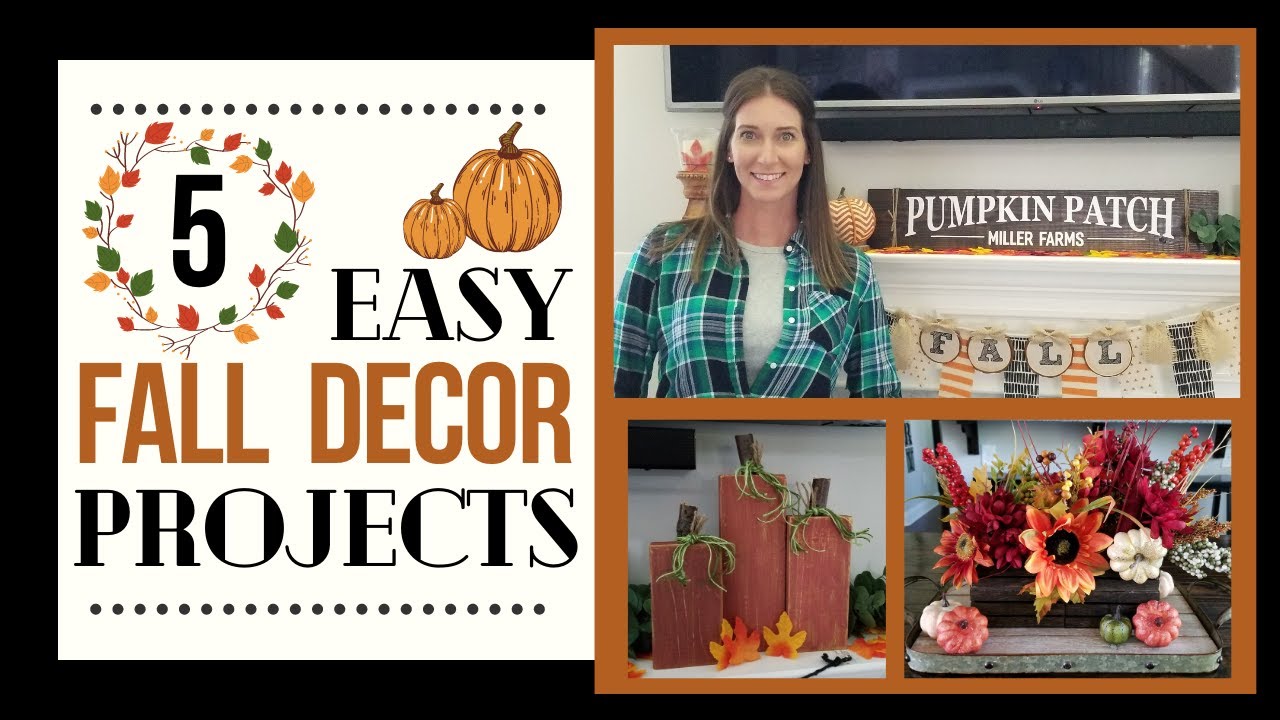 🍁5 EASY and INEXPENSIVE DIY FALL DECOR 2020 Decorating Ideas for Autumn -High End Fall Decor Crafts