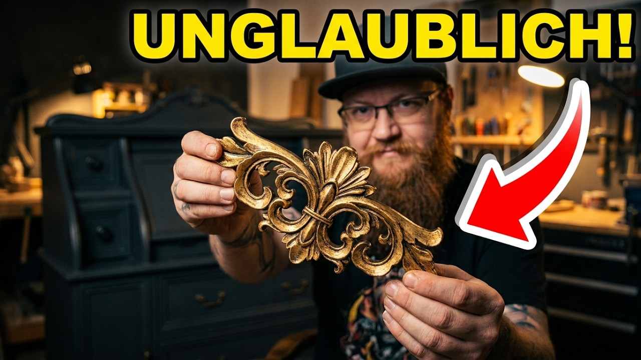 Möbel lackieren und mit Goldlack Patina aufbereiten Vintage DIY