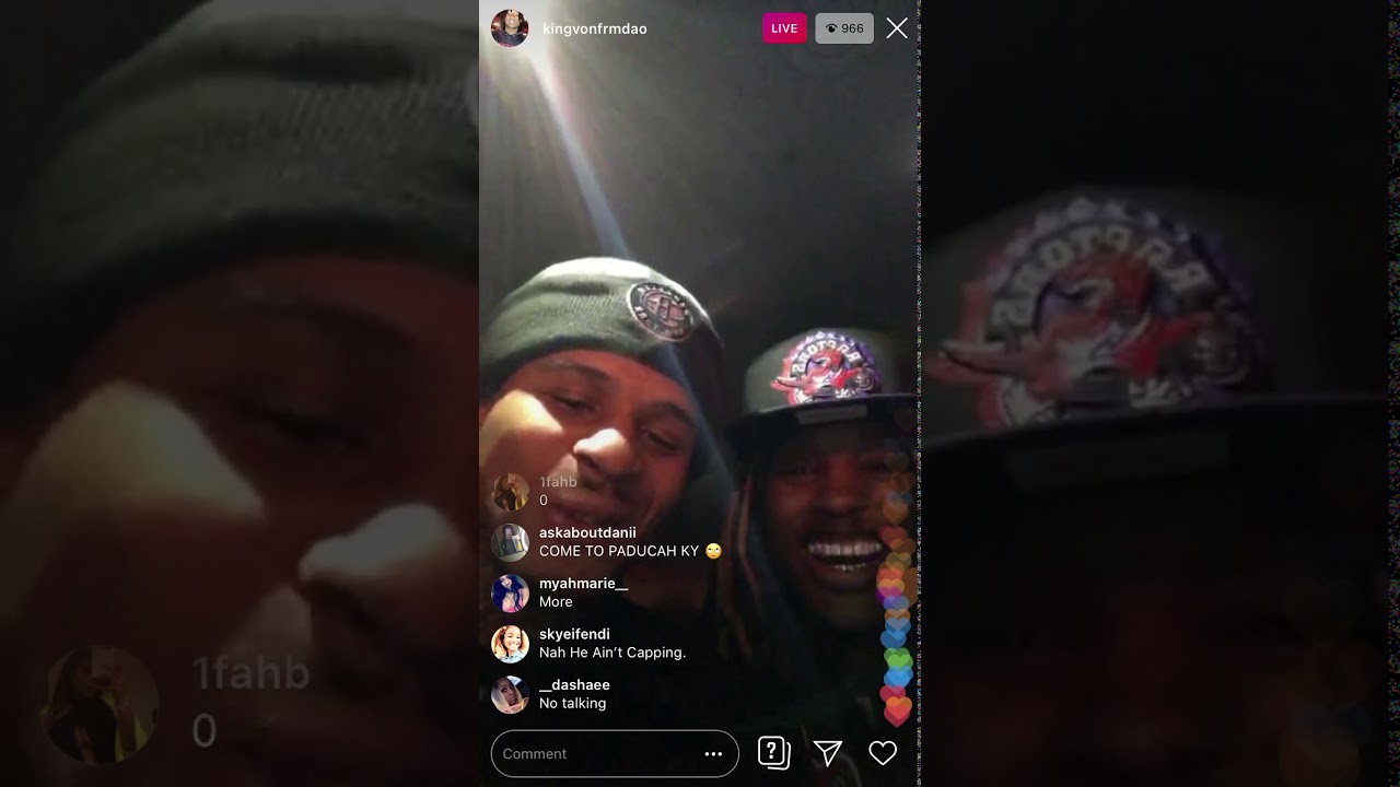 King von almost gets arrested , on live !