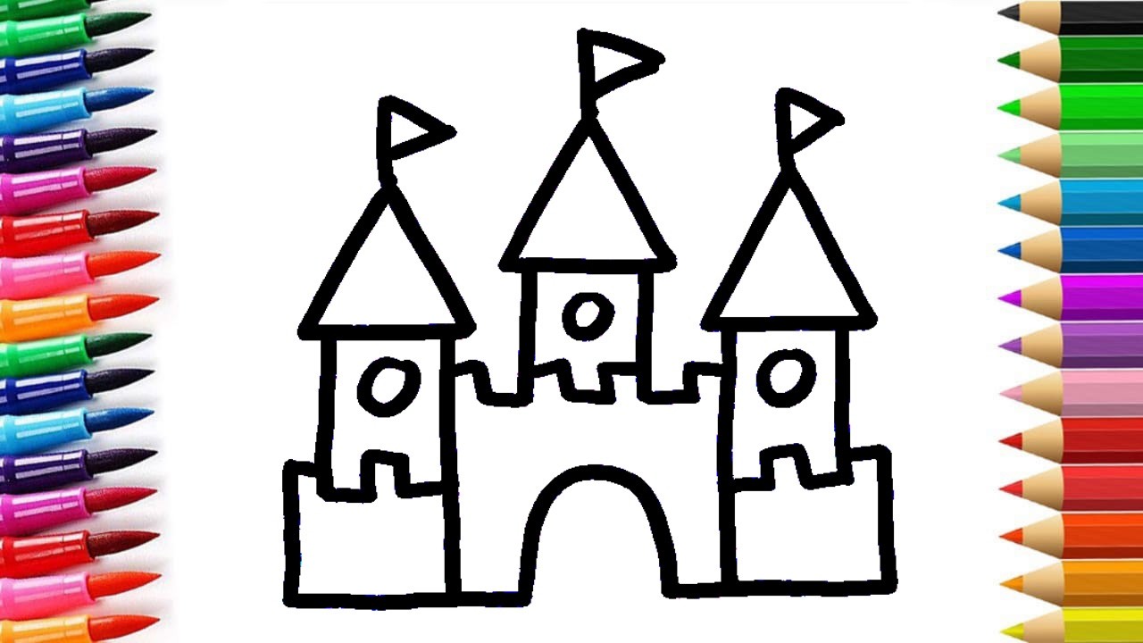 How To Draw A Castle Step By Step 🏰 Castle Drawing Easy