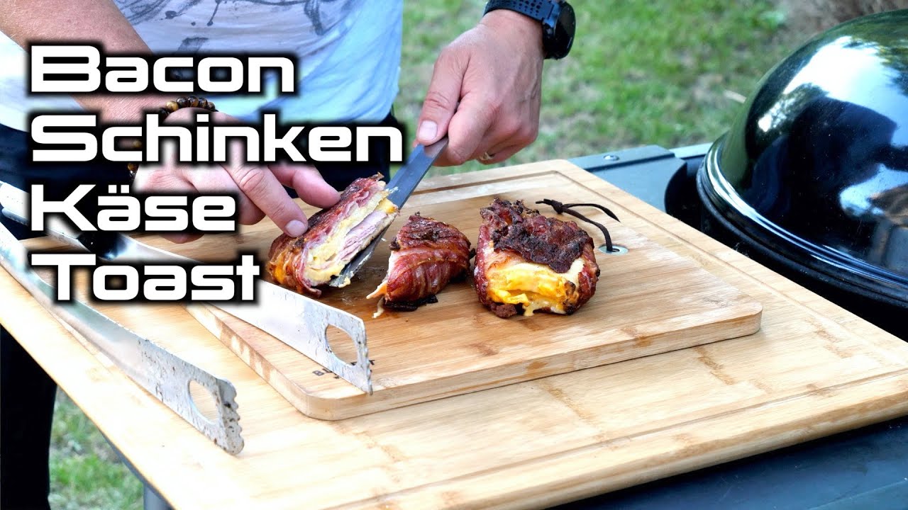 Bacon - Schinken - Käse - Toast vom Holzkohlengrill
