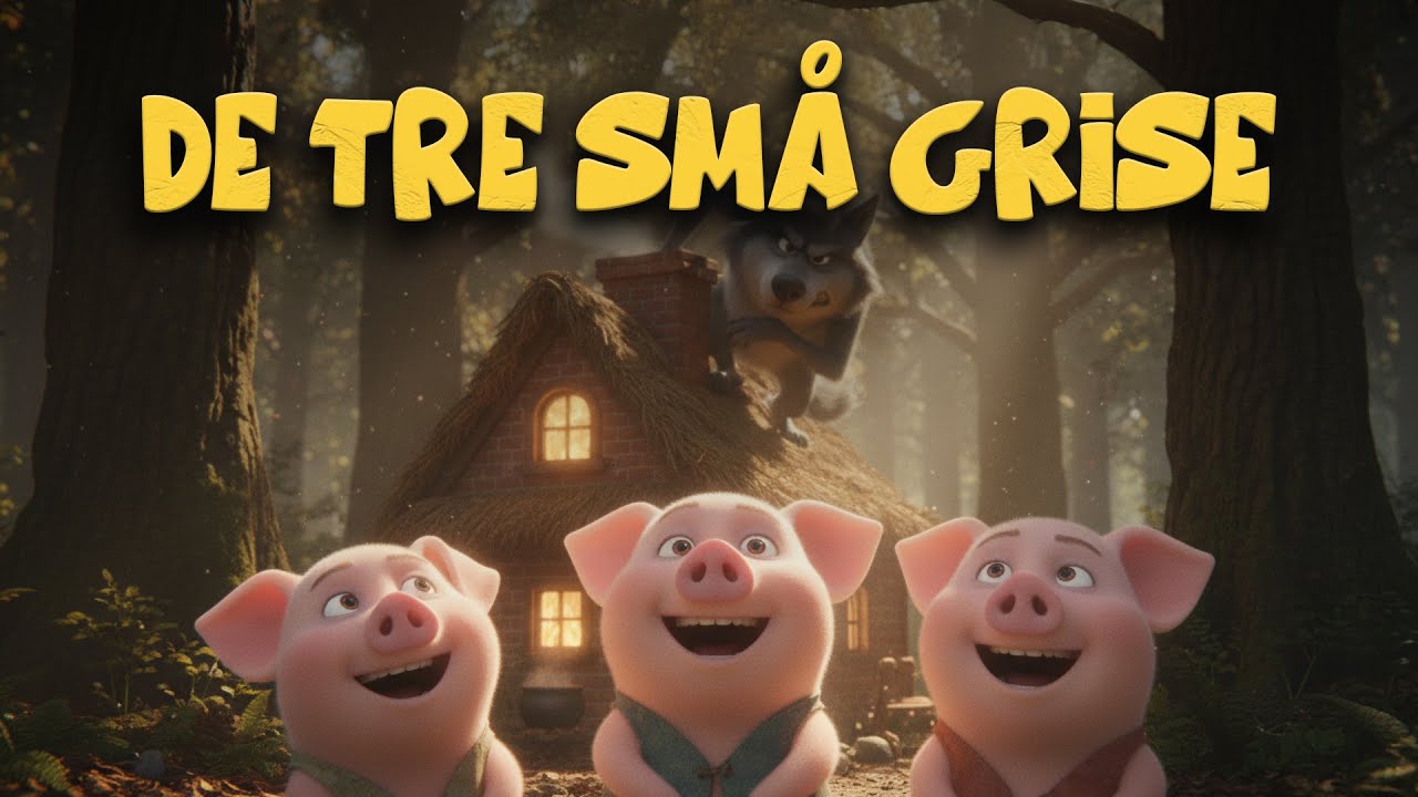 De tre sm&aring; grise - hyggelig godnathistorie for b&oslash;rn (animation)