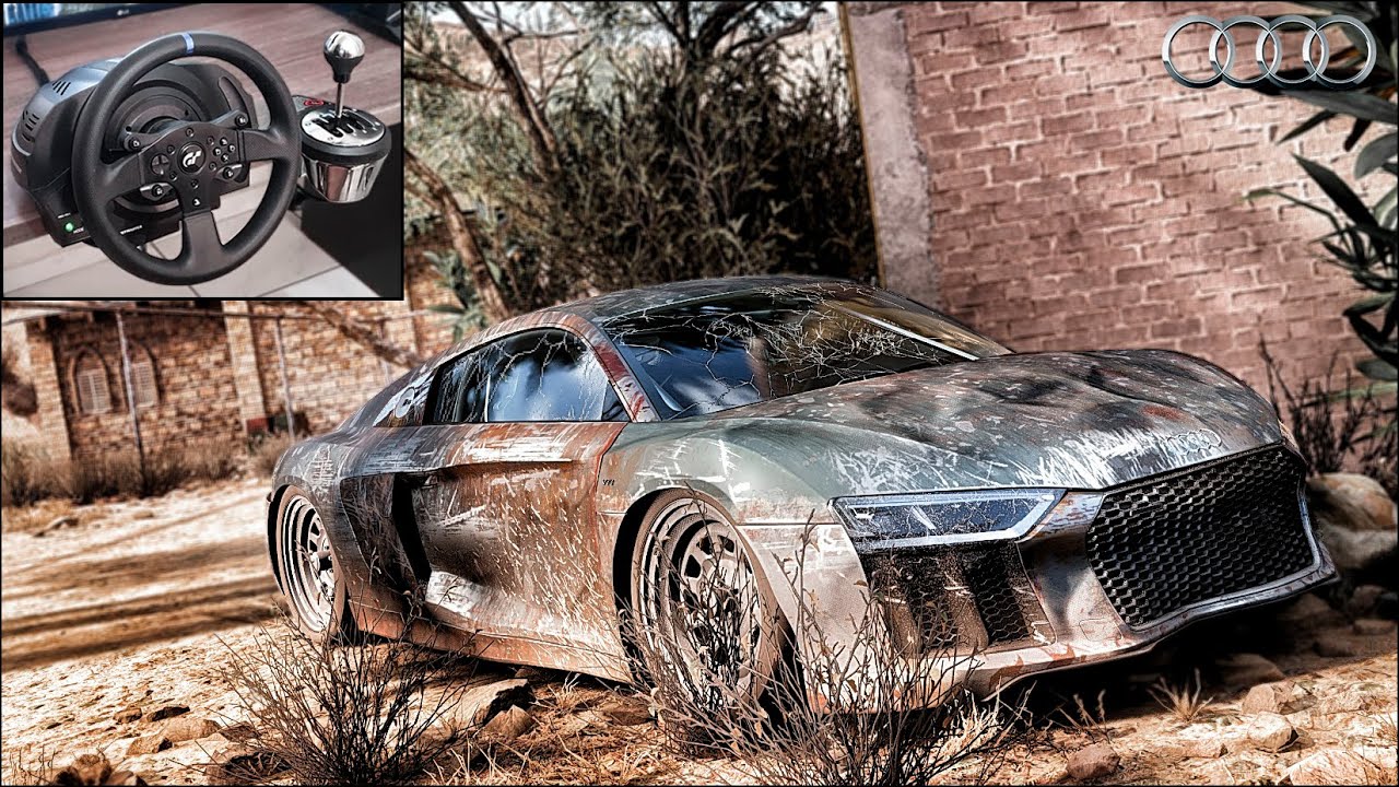Rebuilding a AUDI R8 V10 - Forza Horizon 5 - Gameplay using Thrustmaster T300RS Gameplay.