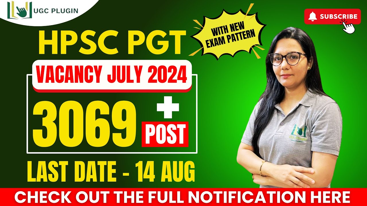 Haryana PGT Vacancy 2024 | HPSC PGT Full Notification | Syllabus & Exam Pattern | #hpscpgtexam