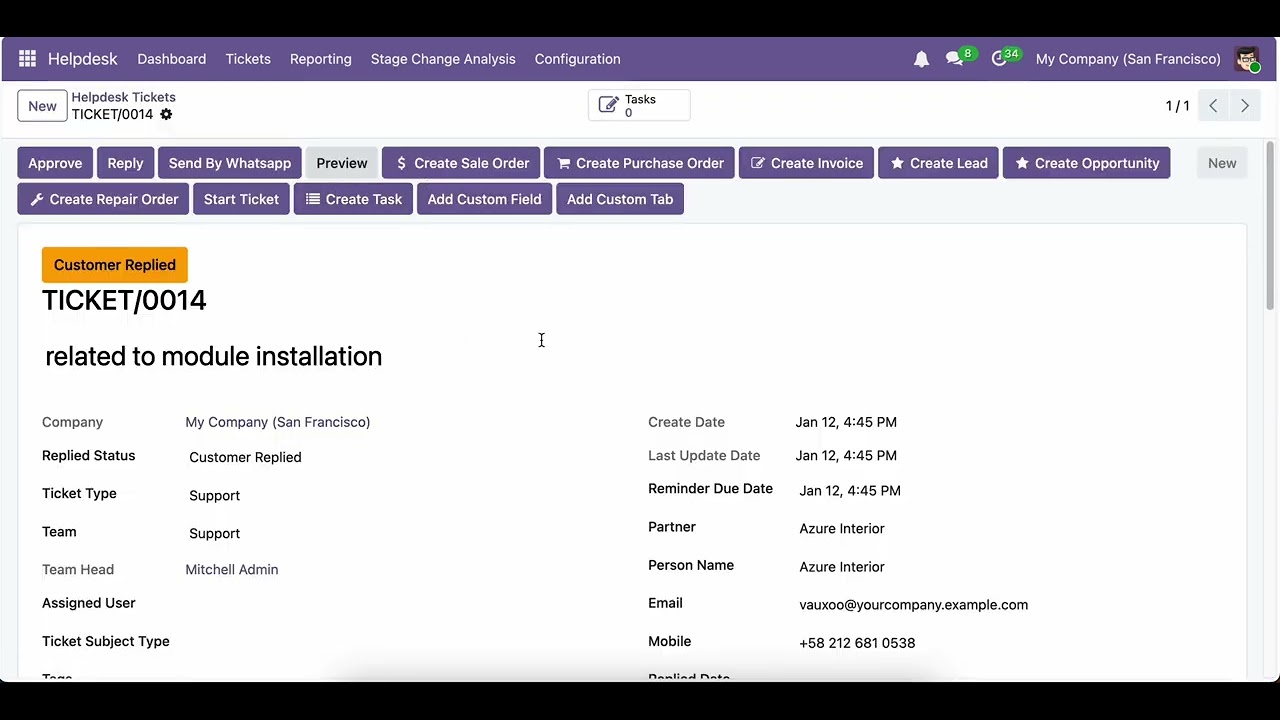 All In One Helpdesk - Auto Follow-up Odoo V19