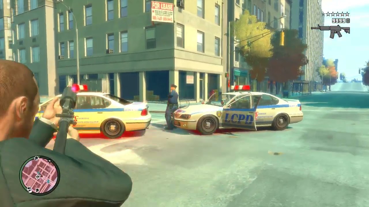 GTA 4 | Restaurant in LANCASTER Shootout + 6 Star Escape