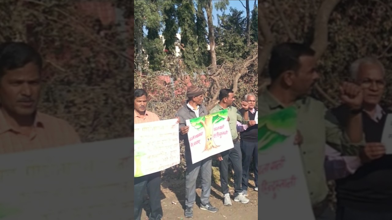 Protest against cutting of trees in Bhopal in December 2025