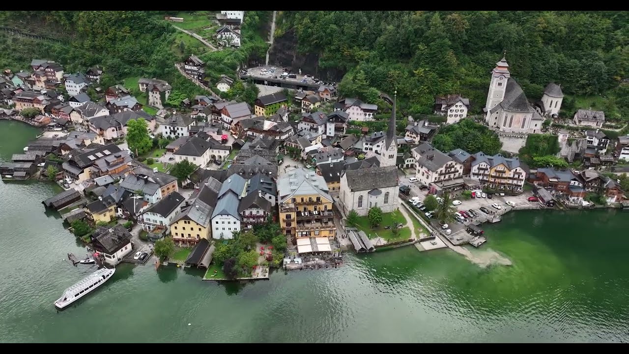 Awe-Inspiring Aerial View of Hallstatt: A Drone Tour