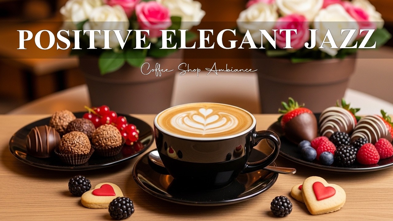 Positive Elegant Jazz☕ Coffee Shop Ambiance - Elegant Bossa Nova Instrumental for Relaxation.
