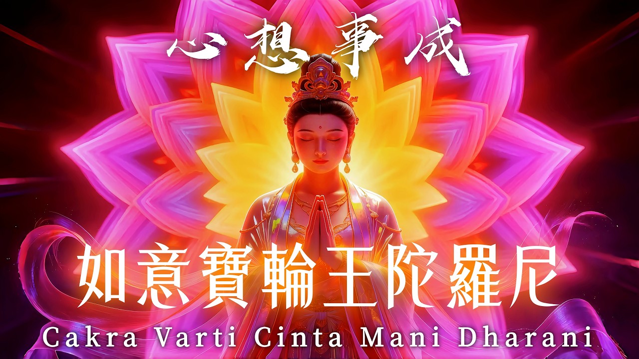 心想事成接好運《如意寶輪王陀羅尼》3小時｜事事圓滿．貴人相助．諸事大吉｜消除業障．惡意退散．無病無痛．全年順風順水天天順｜吸引力法則．佛教音樂．療癒音樂．能量音樂．睡眠音樂．放鬆音樂