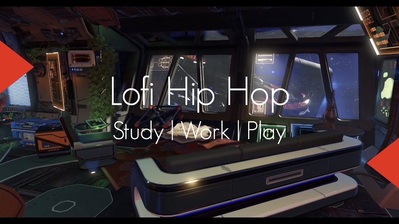 Spaceport Lounge 4 hours lofi Hip Hop | Ambience to Study, Work, Play, Chill