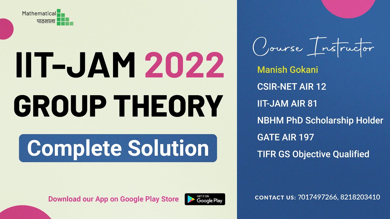 IIT-JAM 2022 COMPLETE SOLUTION WITH MANISH GOKANI