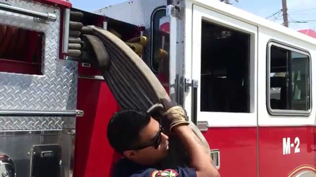 Bomberos Ensenada Técnica despliegue de manguera Hombre minuto ( minute man )