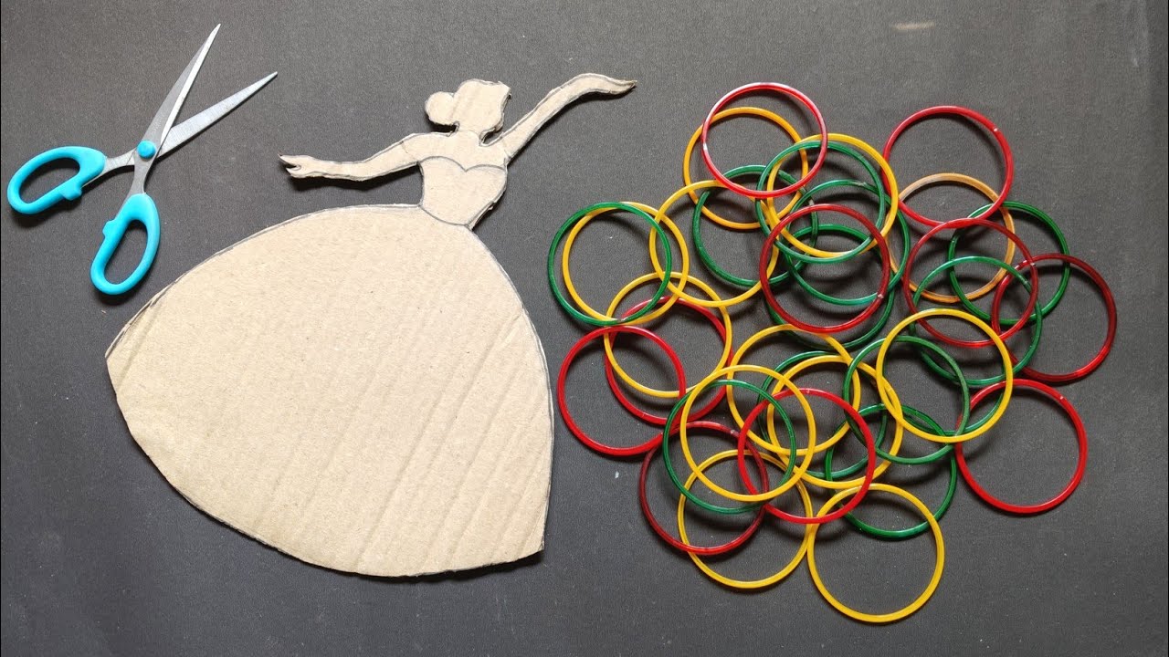 Unique Doll Wall Hanging Craft Idea | Best Out of Waste Cardboard and Bangles | Home Decoration Idea