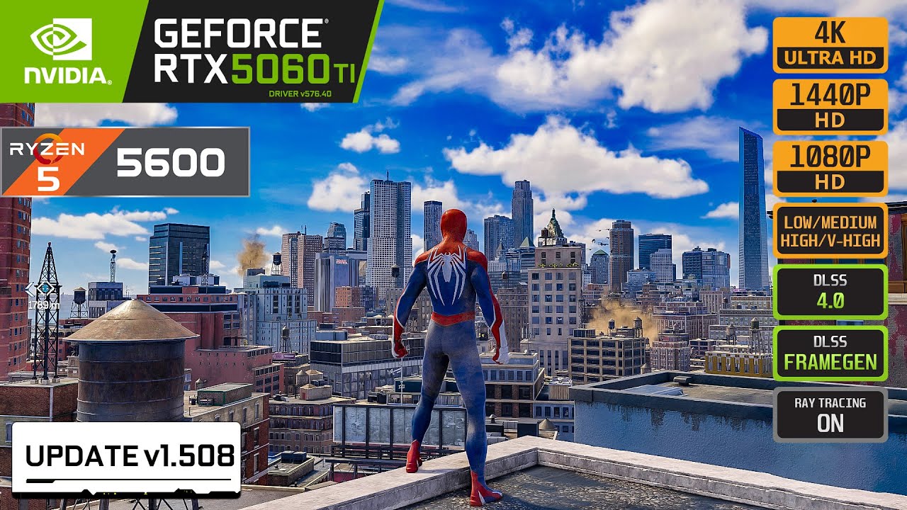 MARVELS SPIDER-MAN 2 - RTX 5060 Ti - RYZEN 5 5600