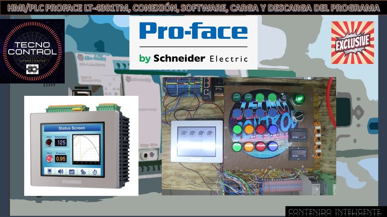 02-HMI/PLC PROFACE LT-4301TM, CONEXIÓN, SOFTWARE, CARGA Y DESCARGA DEL PROGRAMA