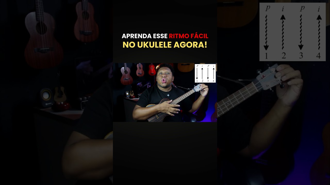 APRENDA RITMO F&Aacute;CIL NO UKULELE PARA INICIANTES | TOQUE HOJE MESMO