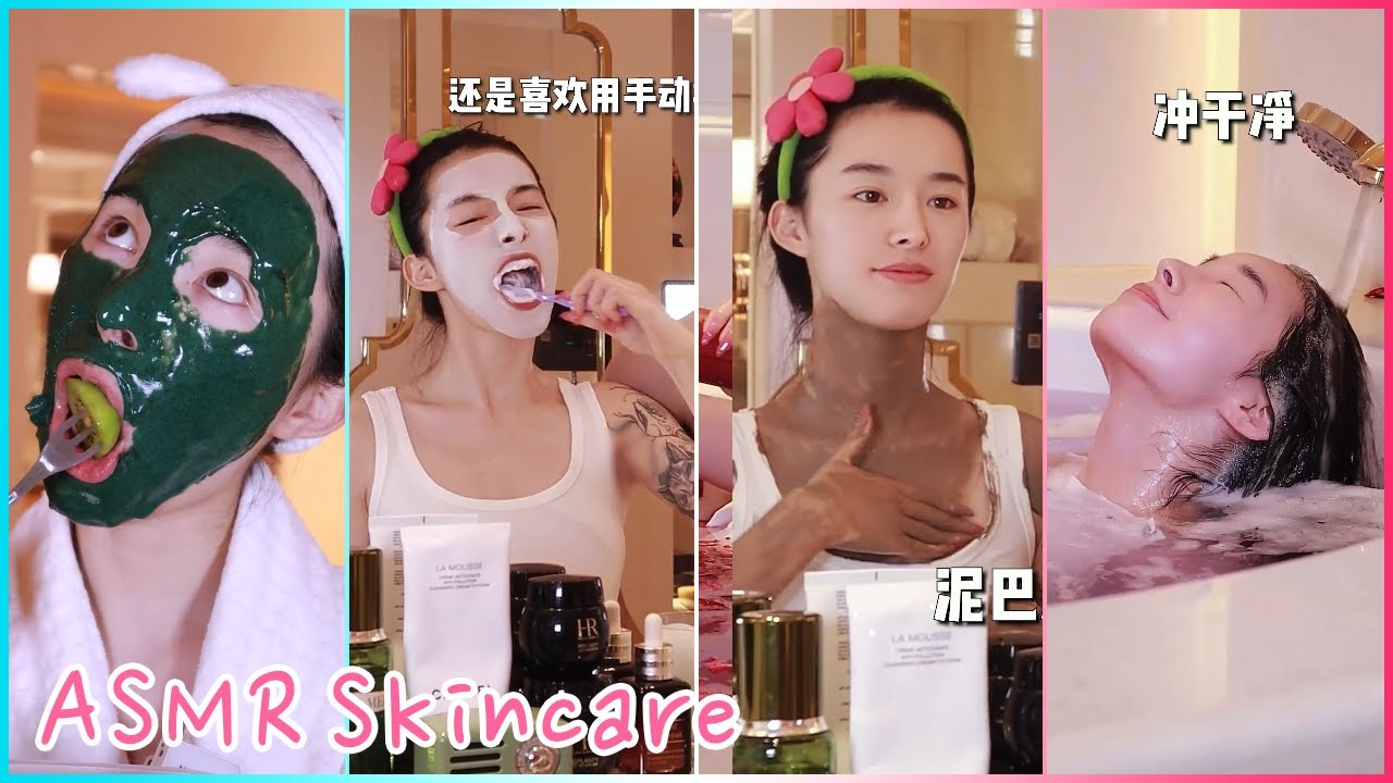 Mitsuisen☘️Aesthetic ASMR Skincare Routines✨Satisfying skincare asmr🍃Beauty Secrets🌿282
