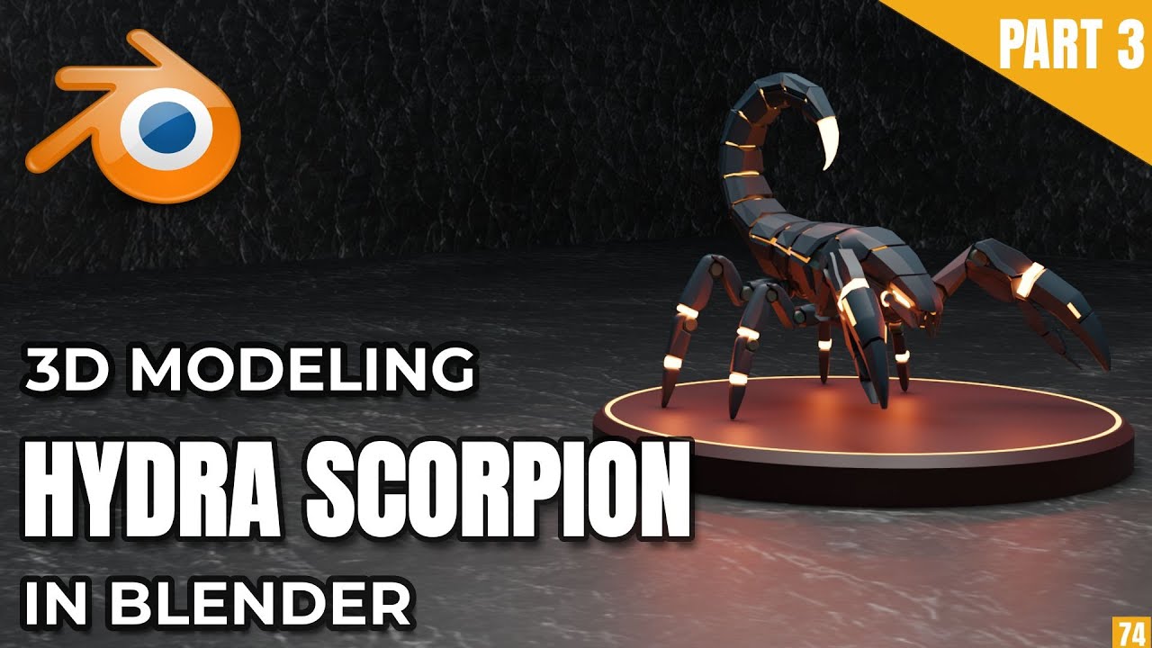3D Modeling: Fierce Hydra Scorpion | Part 3 - Tails & Final Render