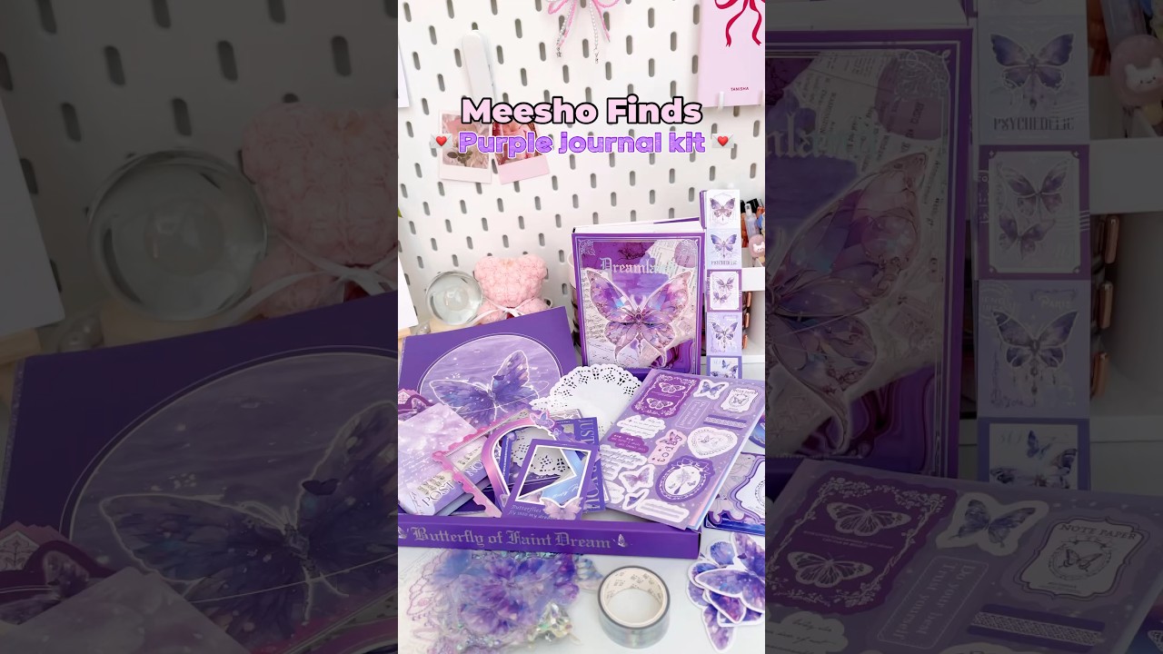 Meesho Stationary Finds🦄 | Journal Kit| #meeshofinds #stationaryhaul #kawaiistationery #journaling