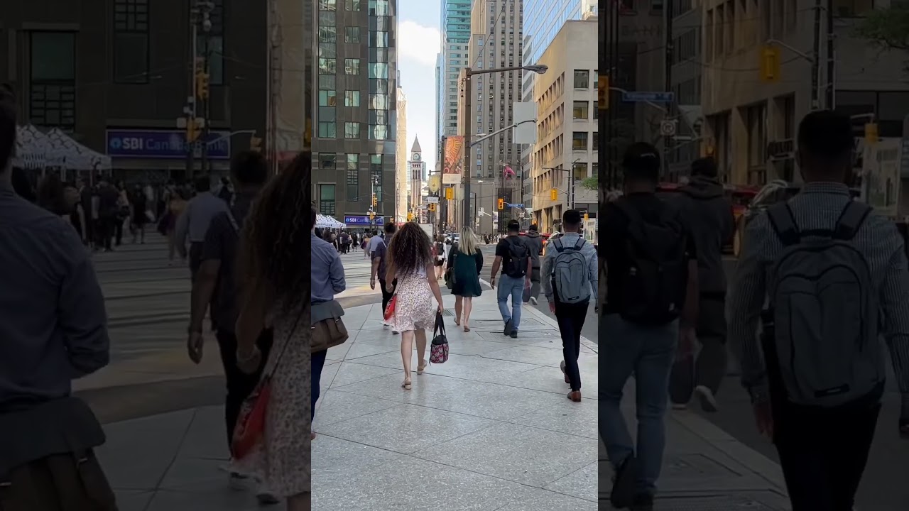 Walk on Bay Street in Toronto, Canada 🇨🇦 #shorts