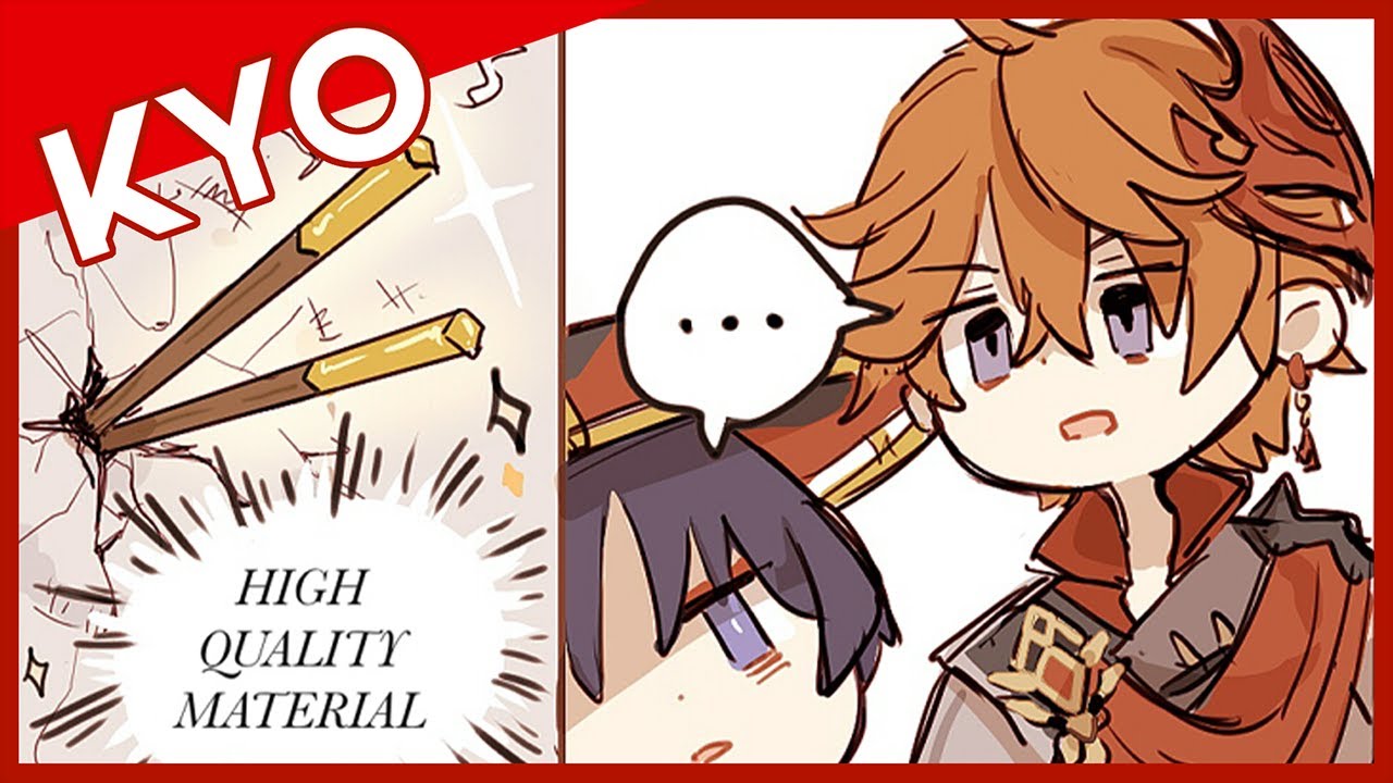 Childe's New Weapon Is...Zhongli's Chopsticks? (Genshin Impact Comic Dub)