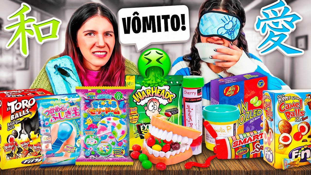 PROVANDO OS DOCES MAIS ESTRANHOS E DIFERENTES! Diversão