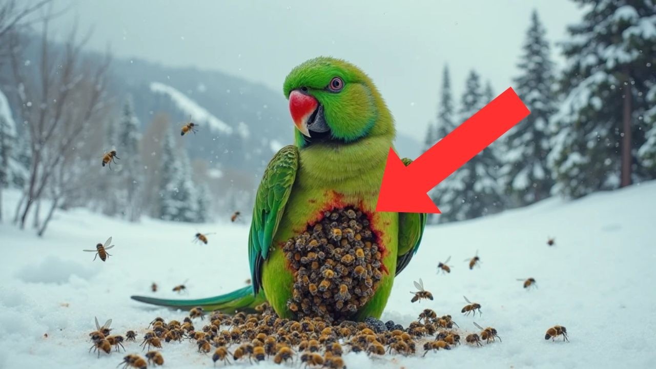 A Parrot Was Swarmed by Bees &mdash; But a Brave Rescue Team Saved It Just in Time.#animalrescue #parrot