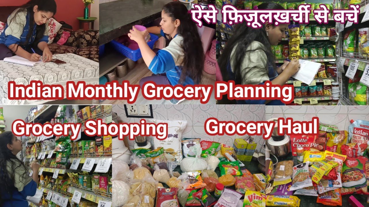 Indian mom monthly grocery planning| indian grocery planning| indian monthly grocery list