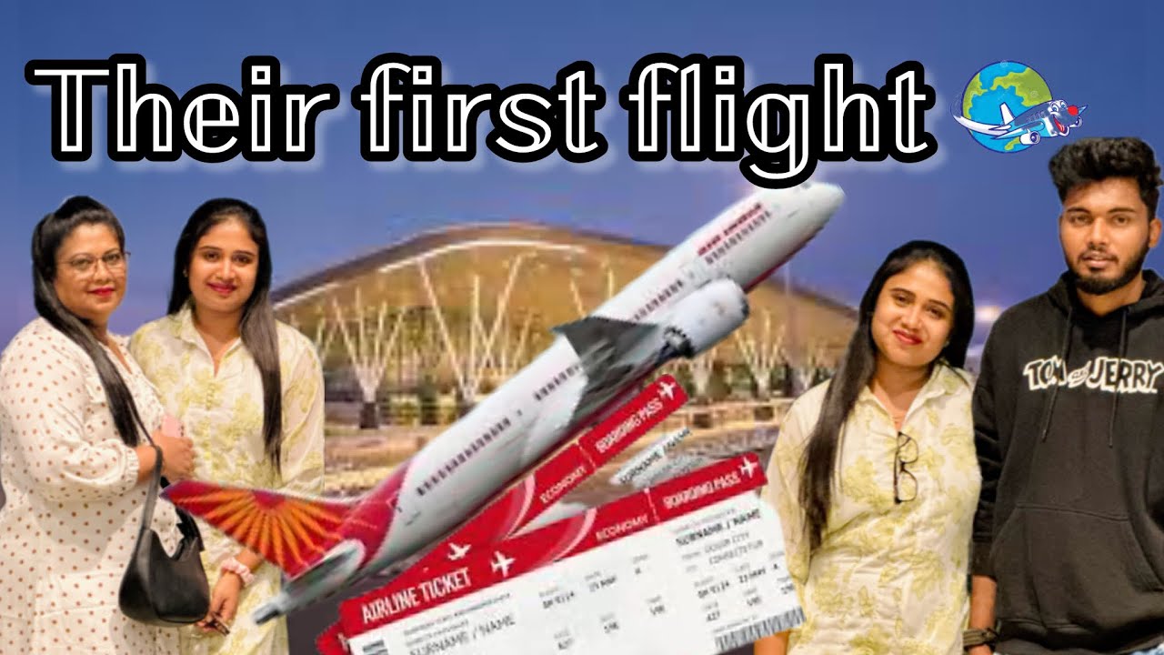 Mom and naveen ‘s first flight ✈️ ||racchunaveenvlogs||