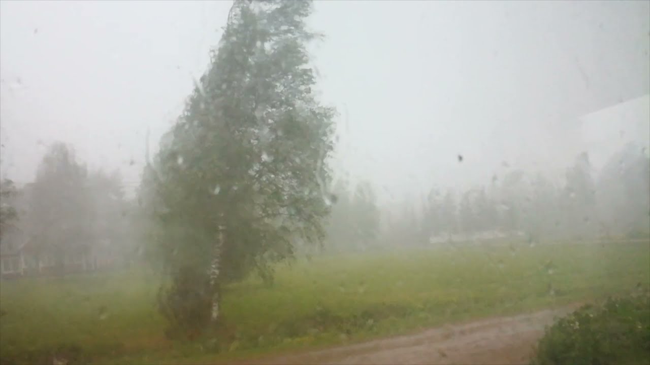 Ukkosmyrsky kaataa puita Pudasjärvellä 22.6.2021