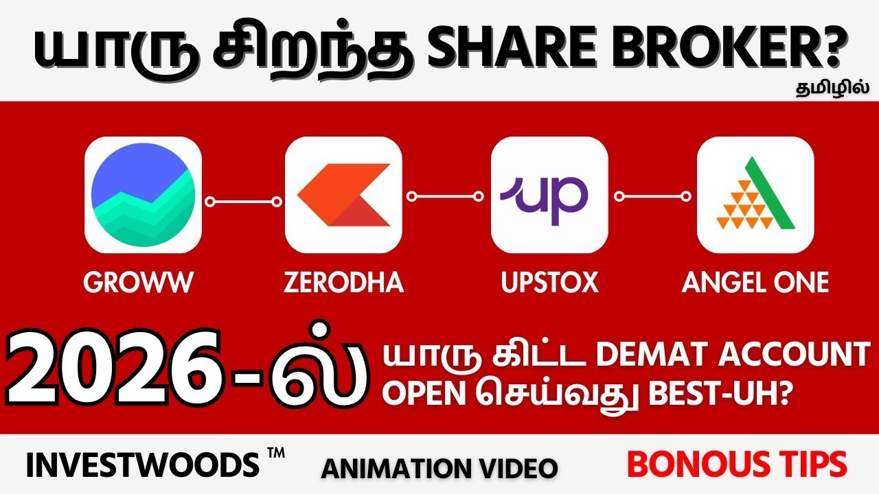 Top 3 Demat account in India Tamil Groww vs Zerodha vs Angel one 1080P