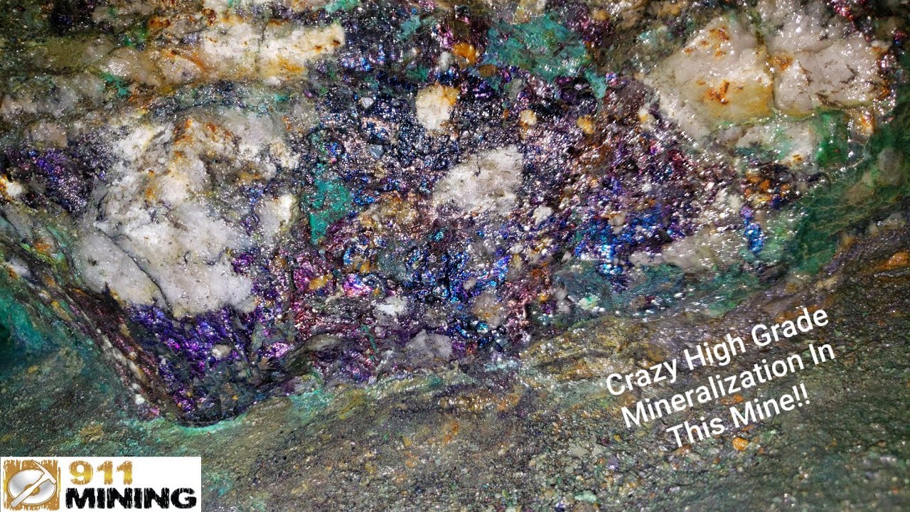 Massive Mineralized Quartz Vein In A Mine!
