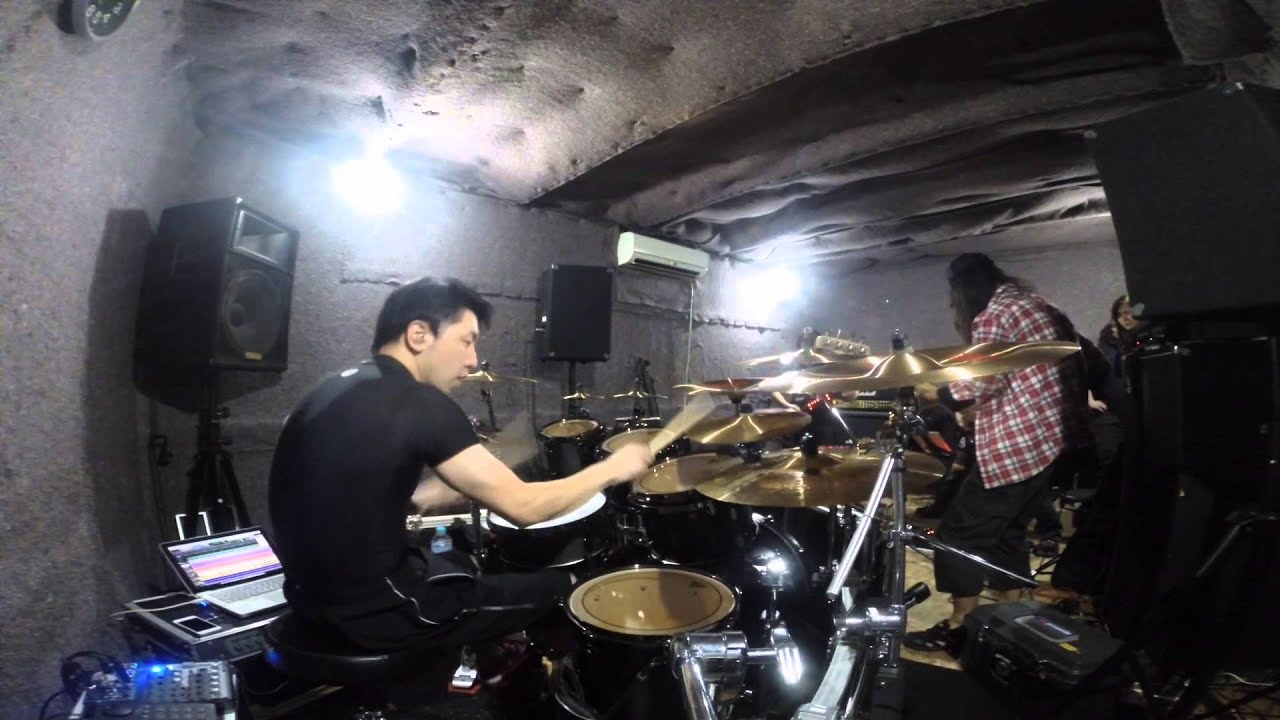 Yasuhiro Mizuno DrumCam - SABER TIGER - The Hammer - Studio Rehearsal - GoPro