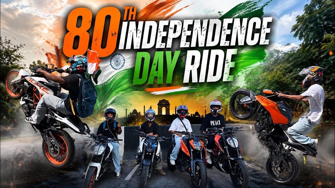 80th Independence Day ride 😍 - 15th August - Full Utpat 🔥 - THE BIKER EMO