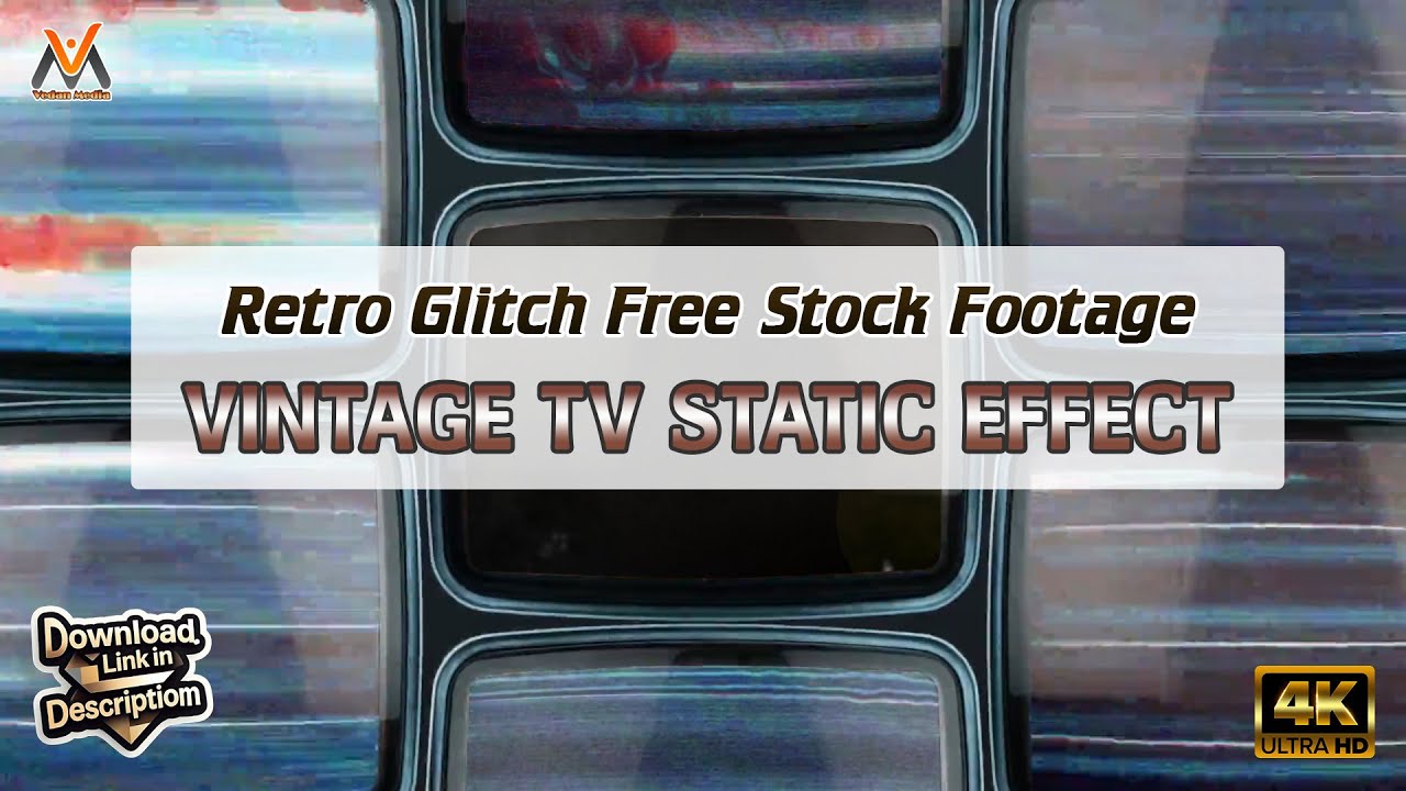 Vintage TV Static Effect | Retro Glitch Background | No Copyright Free Stock Footage | 1152