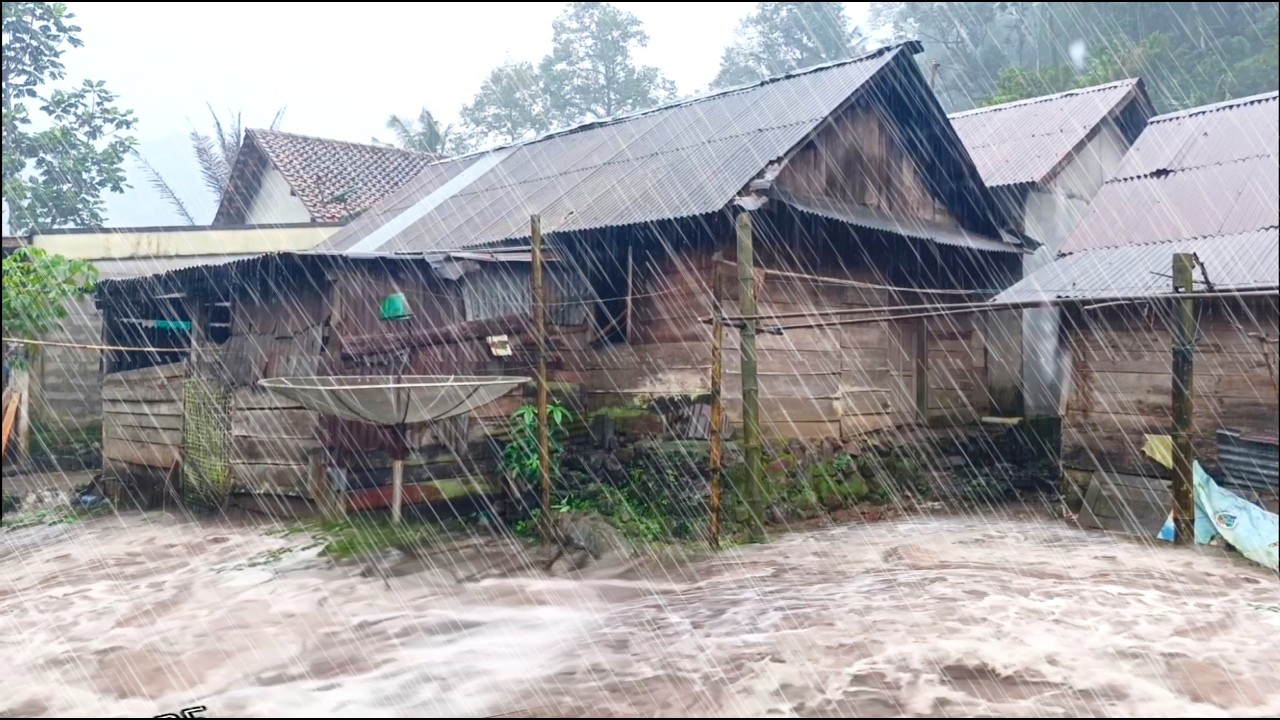 BEST RAIN FOR SLEEPING ⛈️ 99% HEAVY RAIN AND THUNDERSTORMS IN HILLY VILLAGE | ASMR