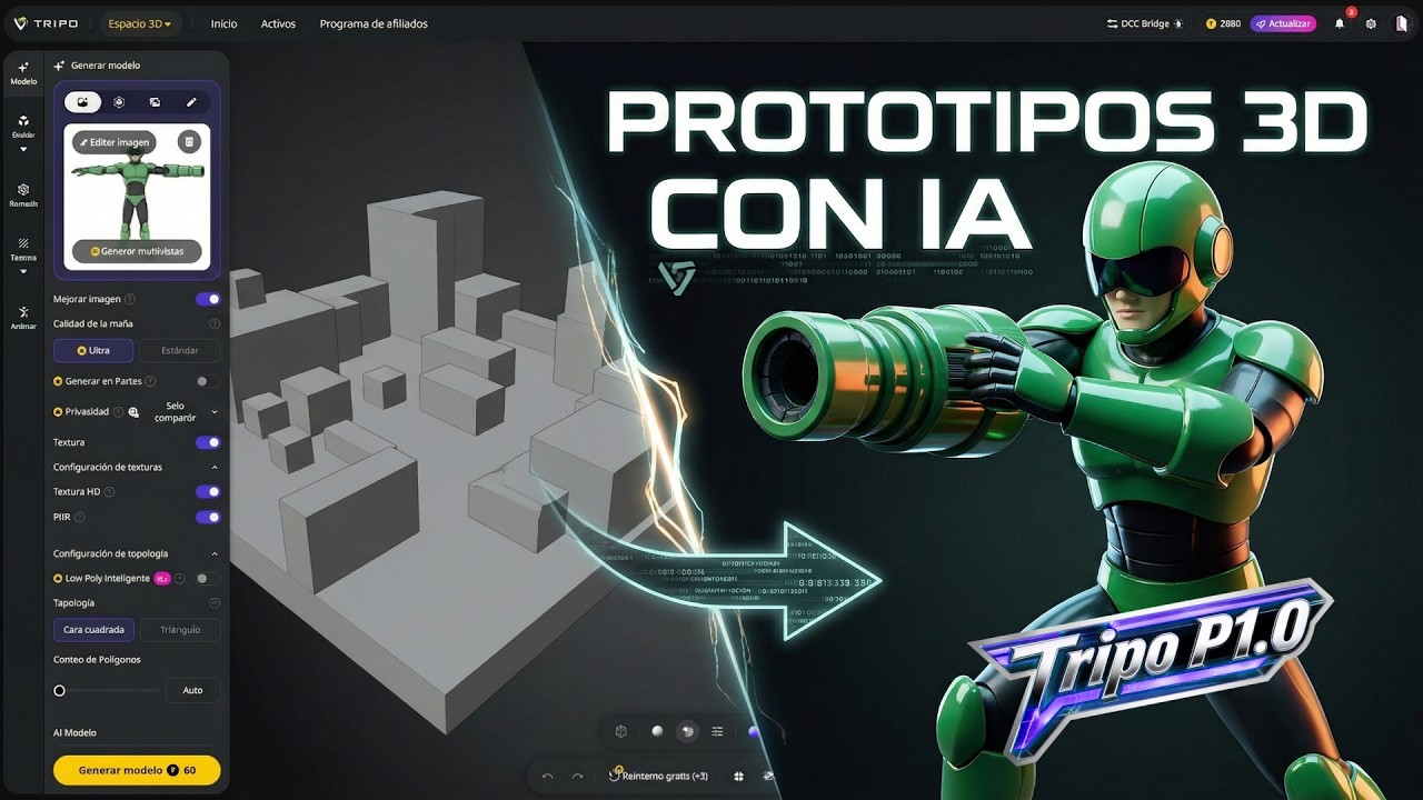Tripo AI 🤖 &iquest;Puede una IA Generar Modelos 3D &Uacute;tiles para tu Videojuego?