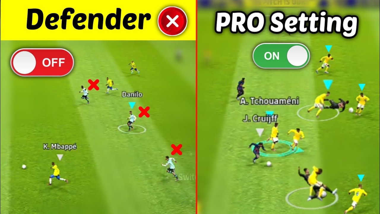 On This Setting and Use This Skills and Defending Likes PRO - in efootball pes 2024 Mobile