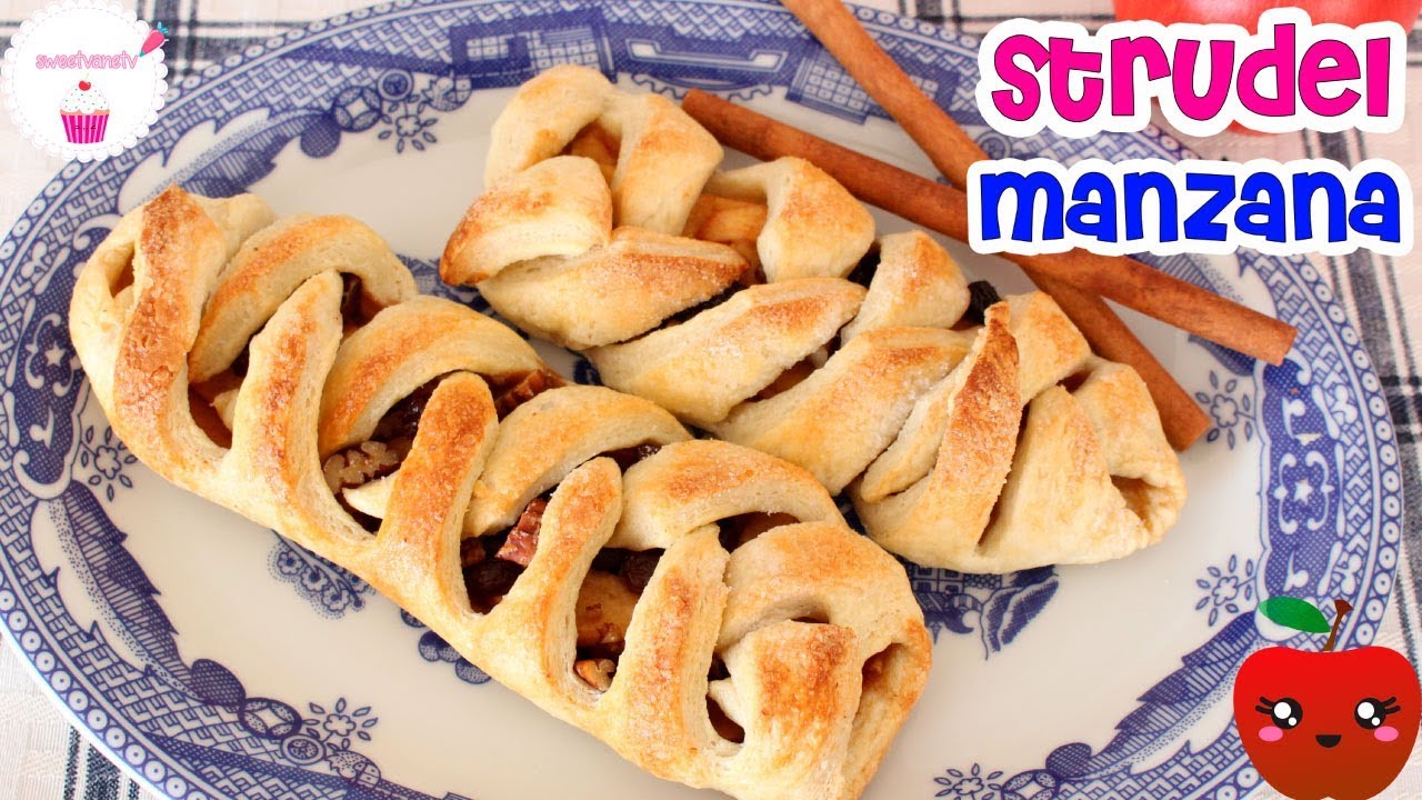 STRUDEL DE MANZANA Hojaldre de manzana🍎  Postres de Vane