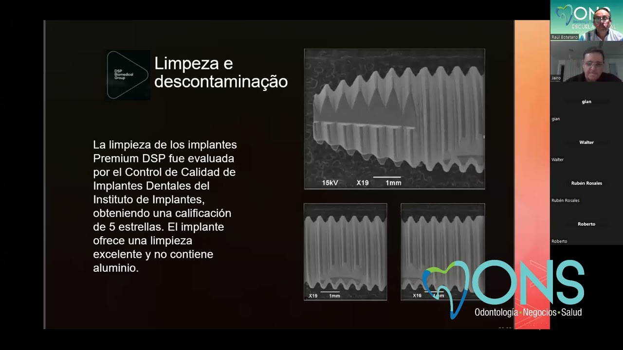 Implante DSP Premium con zirconia macro y microgeometría. Dr Jairo Abreu